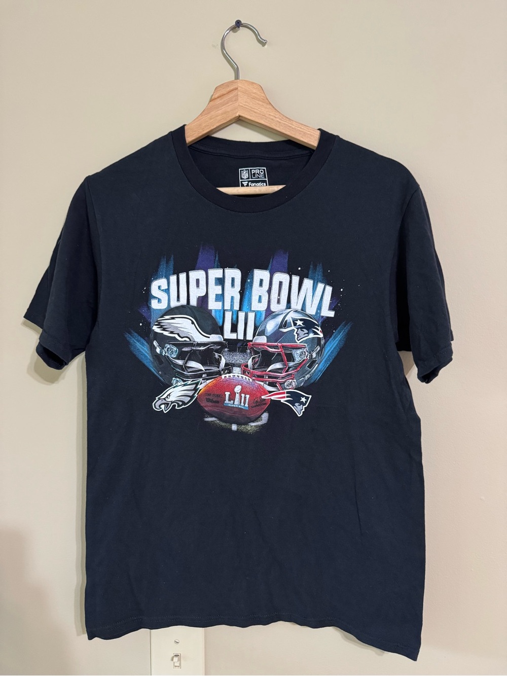 Fanatics Pro Line Mens NFL Super Bowl LII Eagles Patriots Duel Shirt Men’s Small